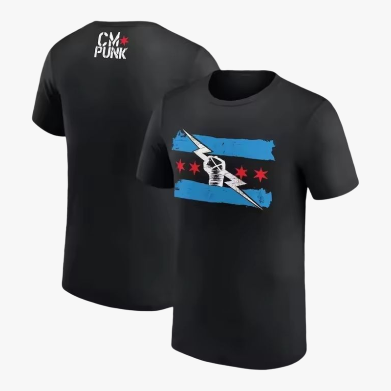 CM Punk - T-shirt Preta