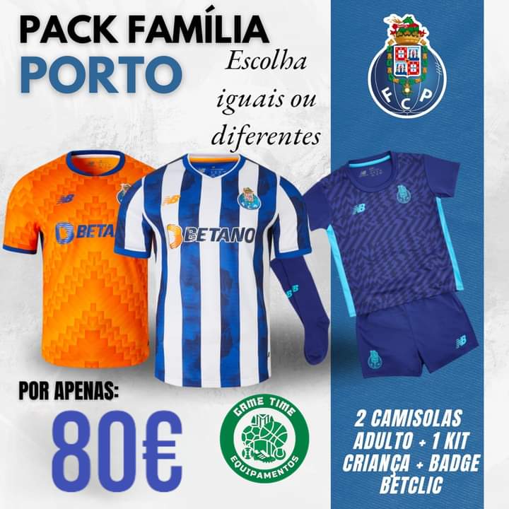 Porto - Pack Familia 24/25 - LISTADAS OU LARANJAS , OU AZUIS OU VARIADAS. LER DESCRIÇÃO