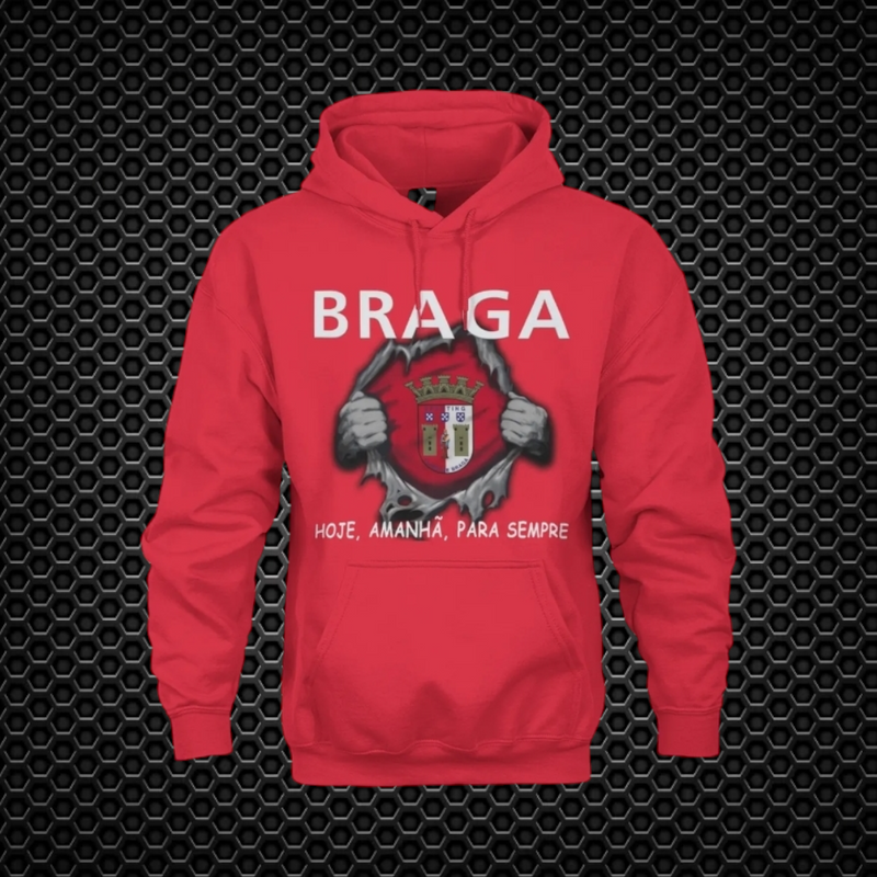 Braga - Sweat-shirt com capuz - Vermelha