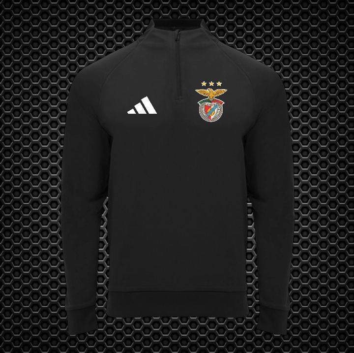 Benfica - Camisola de treino , manga raglan e meio fecho